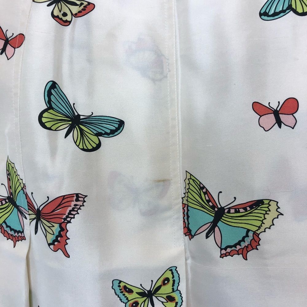 Grace Elements silk butterfly pleated skirt size 8 - Picture 4 of 8